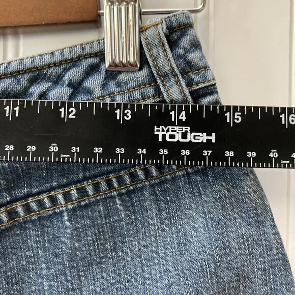 Anne Taylor Loft Factory Retro Y2K Medium Wash Front Pockets Denim Skirt Size 4 - Picture 9 of 11